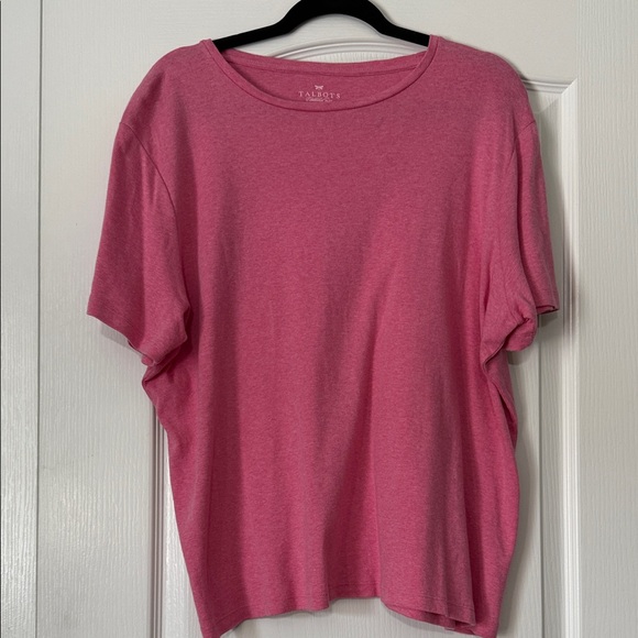 Talbots Women's Fuchsia Short Sleeve Tee Women’s Size 2X - Picture 1 of 2